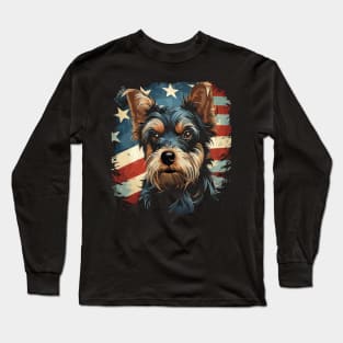 Patriotic Yorkshire Terrier Long Sleeve T-Shirt